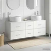 Vonios spintos komplektas 3 vnt. Balta 129 x 44,5 x 80 cm