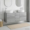 Vonios baldų rinkinys 3 vnt. Pilka Sonoma 49,5 x 44,5 x 65,5 cm