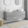 Vonios baldų rinkinys 3 vnt. Pilka Sonoma 49,5 x 44,5 x 66 cm