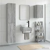 Vonios baldų rinkinys 3 vnt. Pilka Sonoma 33 x 34,5 x 160 cm