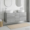 Vonios baldų rinkinys 3 vnt. Pilka Sonoma 49,5 x 44,5 x 65,5 cm