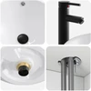 Vonios baldų rinkinys 4 pcs Balta Apdirbta mediena ir stiklas