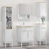 Vonios baldų rinkinys FLORO 4 pcs Balta Kietas pušies medis
