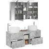 Vonios baldų rinkinys 4 pcs Betono pilka