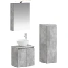 Vonios baldų rinkinys 4 pcs Betono pilka