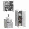 Vonios baldų rinkinys 4 pcs Betono pilka