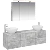 Vonios baldų rinkinys 4 pcs Betono pilka