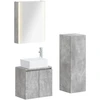 Vonios baldų rinkinys 4 pcs Betono pilka
