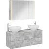 Vonios baldų rinkinys 4 pcs Betono pilka