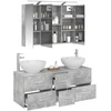 Vonios baldų rinkinys 4 pcs Betono pilka