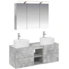 Vonios baldų rinkinys 4 pcs Betono pilka