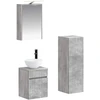 Vonios baldų rinkinys 4 pcs Betono pilka