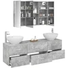Vonios baldų rinkinys 4 pcs Betono pilka