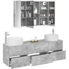 Vonios baldų rinkinys 4 pcs Betono pilka