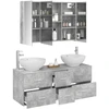 Vonios baldų rinkinys 4 pcs Betono pilka