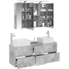 Vonios baldų rinkinys 4 pcs Betono pilka