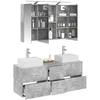 Vonios baldų rinkinys 4 pcs Betono pilka