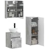 Vonios baldų rinkinys 4 pcs Betono pilka