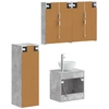 Vonios baldų rinkinys 4 pcs Betono pilka