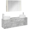 Vonios baldų rinkinys 4 pcs Betono pilka