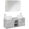 Vonios baldų rinkinys 4 pcs Betono pilka