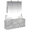 Vonios baldų rinkinys 4 pcs Betono pilka