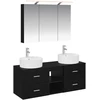 Vonios baldų rinkinys 4 pcs Juodojo ąžuolo