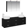 Vonios baldų rinkinys 4 pcs Juodojo ąžuolo