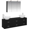 Vonios baldų rinkinys 4 pcs Juodojo ąžuolo