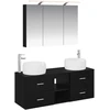 Vonios baldų rinkinys 4 pcs Juodojo ąžuolo