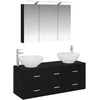 Vonios baldų rinkinys 4 pcs Juodojo ąžuolo