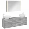 Vonios baldų rinkinys 4 pcs Pilka Sonoma