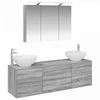 Vonios baldų rinkinys 4 pcs Pilka Sonoma