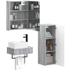 Vonios baldų rinkinys 4 pcs Pilka Sonoma