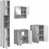 Vonios baldų rinkinys su saugykla 4 pcs Pilkas Sonoma