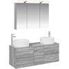 Vonios baldų rinkinys 4 pcs Pilka Sonoma