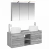 Vonios baldų rinkinys 4 pcs Pilka Sonoma