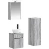 Vonios baldų rinkinys 4 pcs Pilka Sonoma