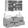 Vonios baldų rinkinys 4 pcs Pilka Sonoma