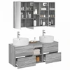 Vonios baldų rinkinys 4 pcs Pilka Sonoma