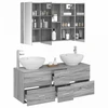 Vonios baldų rinkinys 4 pcs Pilka Sonoma