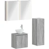 Vonios baldų rinkinys 4 pcs Pilka Sonoma