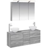 Vonios baldų rinkinys 4 pcs Pilka Sonoma