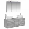 Vonios baldų rinkinys 4 pcs Pilka Sonoma