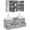 Vonios baldų rinkinys 4 pcs Pilka Sonoma