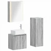 Vonios baldų rinkinys 4 pcs Pilka Sonoma