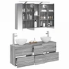 Vonios baldų rinkinys 4 pcs Pilka Sonoma