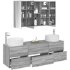 Vonios baldų rinkinys 4 pcs Pilka Sonoma