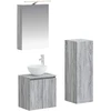 Vonios baldų rinkinys 4 pcs Pilka Sonoma