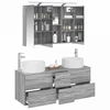Vonios baldų rinkinys 4 pcs Pilka Sonoma